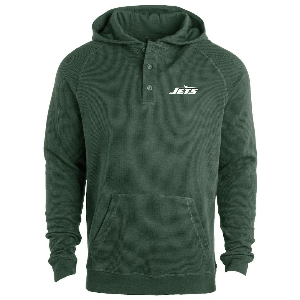 New York Jets Dunbrooke Montana Raglan Thermal Hoodie - Green - NFL