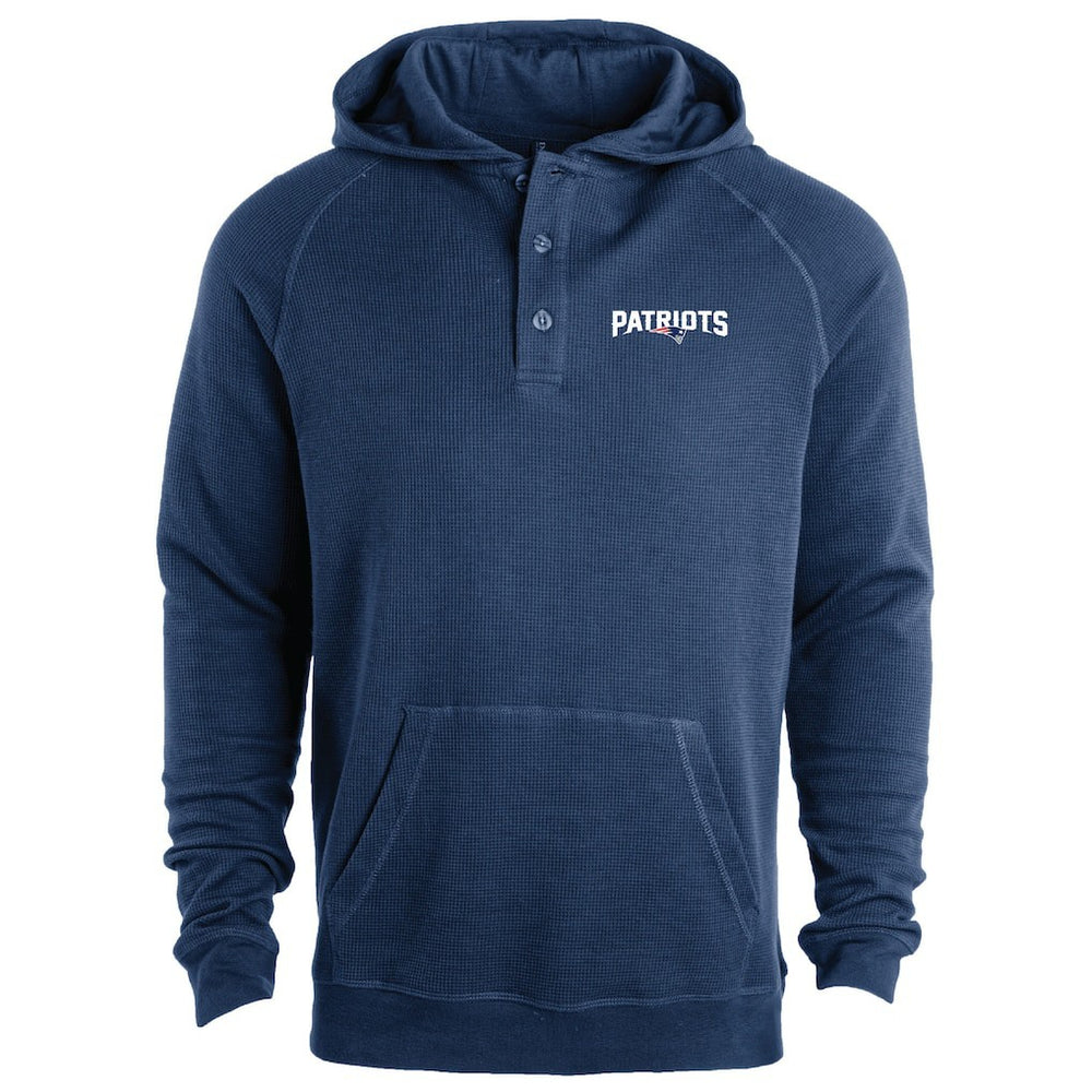 New England Patriots Dunbrooke Montana Raglan Thermal Hoodie - Navy - NFL