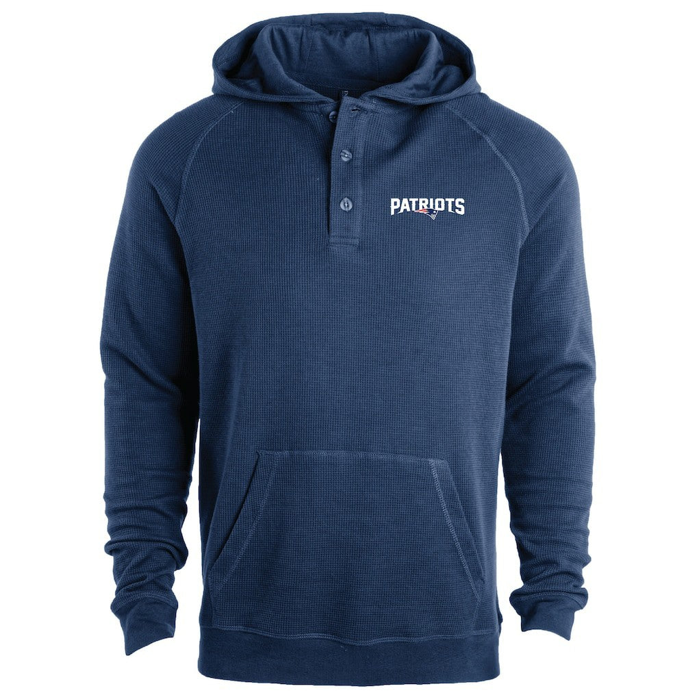 New England Patriots Dunbrooke Montana Raglan Thermal Hoodie - Navy - NFL