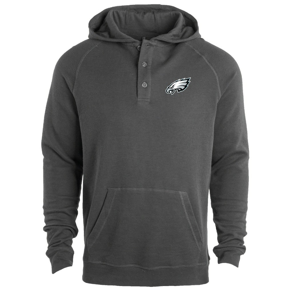 Philadelphia Eagles Dunbrooke Montana Raglan Thermal Hoodie - Gray - NFL