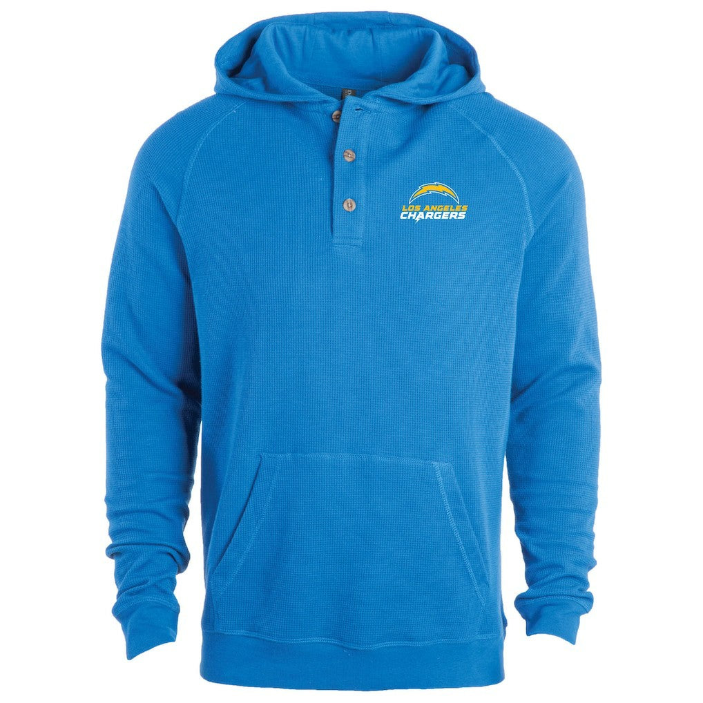 Los Angeles Chargers Dunbrooke Montana Raglan Thermal Hoodie - Royal - NFL