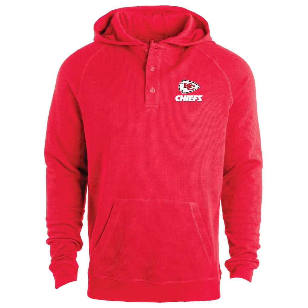 Kansas City Chiefs Dunbrooke Montana Raglan Thermal Hoodie - Red - NFL