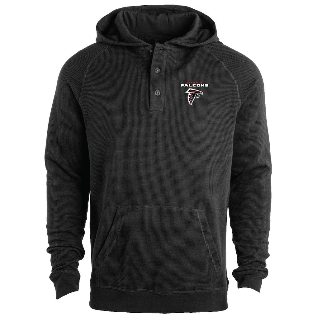 Atlanta Falcons Dunbrooke Montana Raglan Thermal Hoodie - Black - NFL