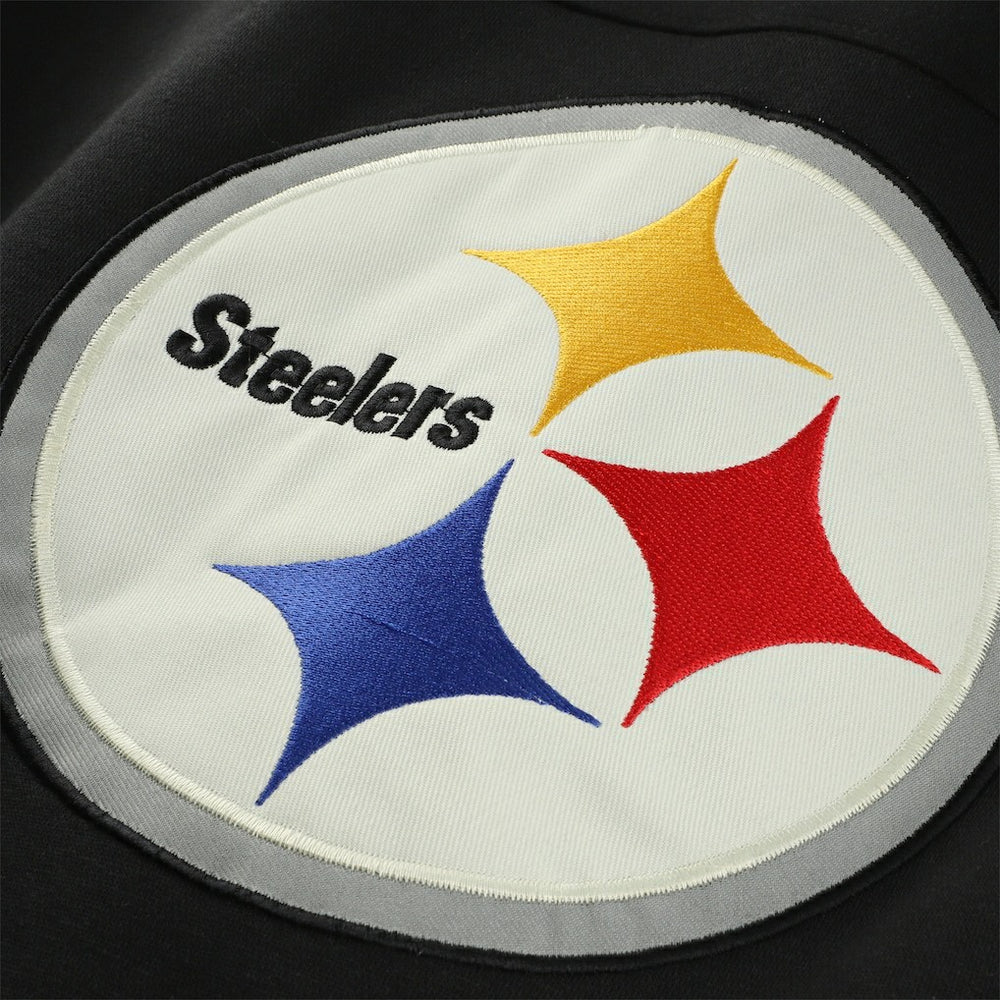 Pittsburgh Steelers '47 Big & Tall Split Zone Cornerback V-Neck Hoodie - Black - 47 brand