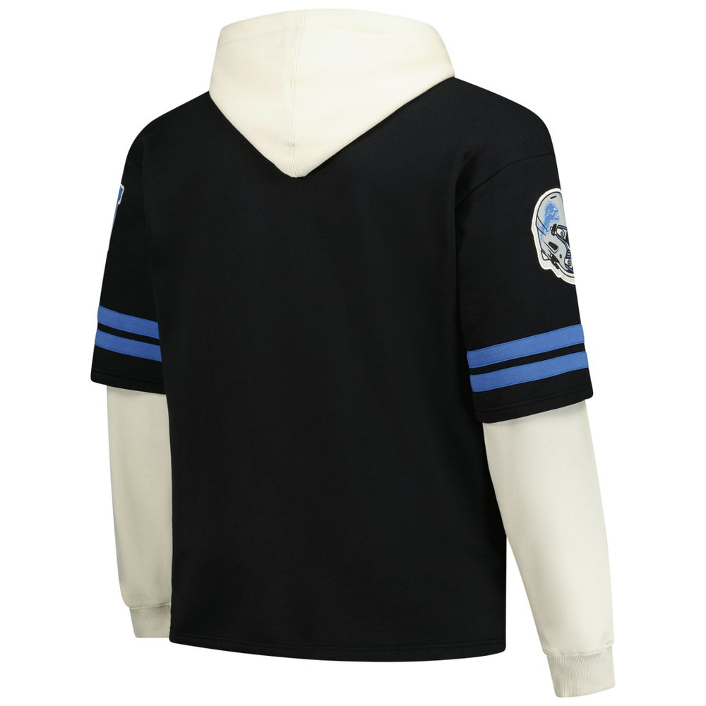 Detroit Lions '47 Big & Tall Split Zone Cornerback V-Neck Hoodie - Black - 47 brand