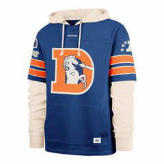 Denver Broncos '47 Big & Tall Split Zone Cornerback Hoodie - Royal - 47 brand