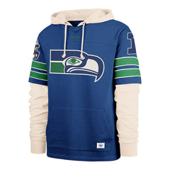 Seattle Seahawks '47 Big & Tall Split Zone Cornerback Hoodie - Royal - 47 brand