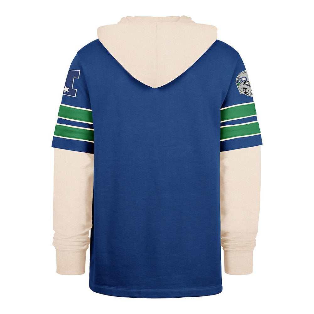 Seattle Seahawks '47 Big & Tall Split Zone Cornerback Hoodie - Royal - 47 brand