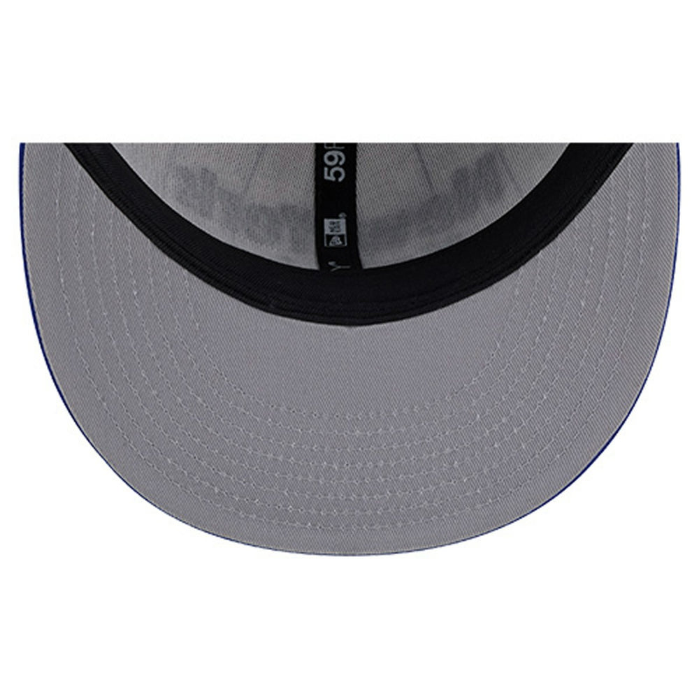 New Era New York Knicks Wordmark Pinstripe 59FIFTY Fitted Hat White
