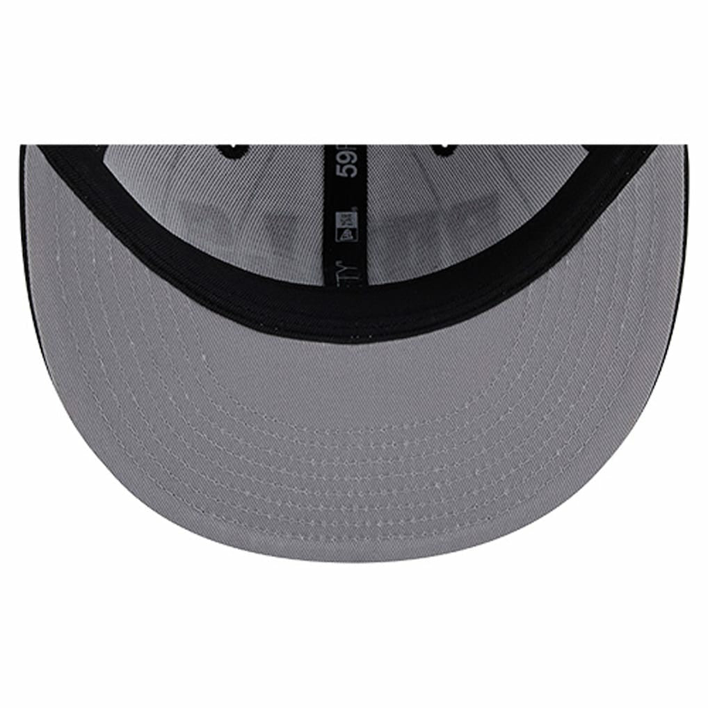 New Era Chicago Bulls Wordmark Pinstripe 59FIFTY Fitted Hat White