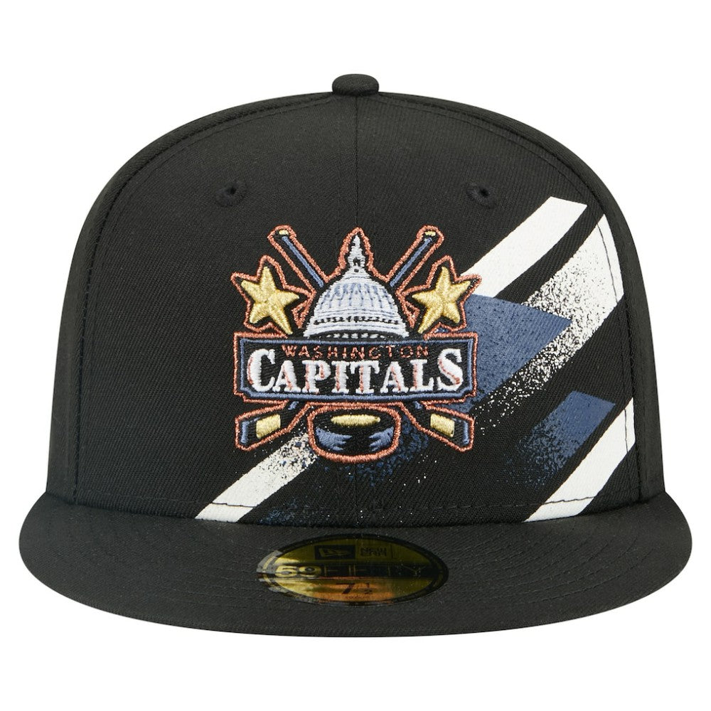 Washington Capitals New Era Faded Lines 59FIFTY Fitted Hat - Black | New Era online