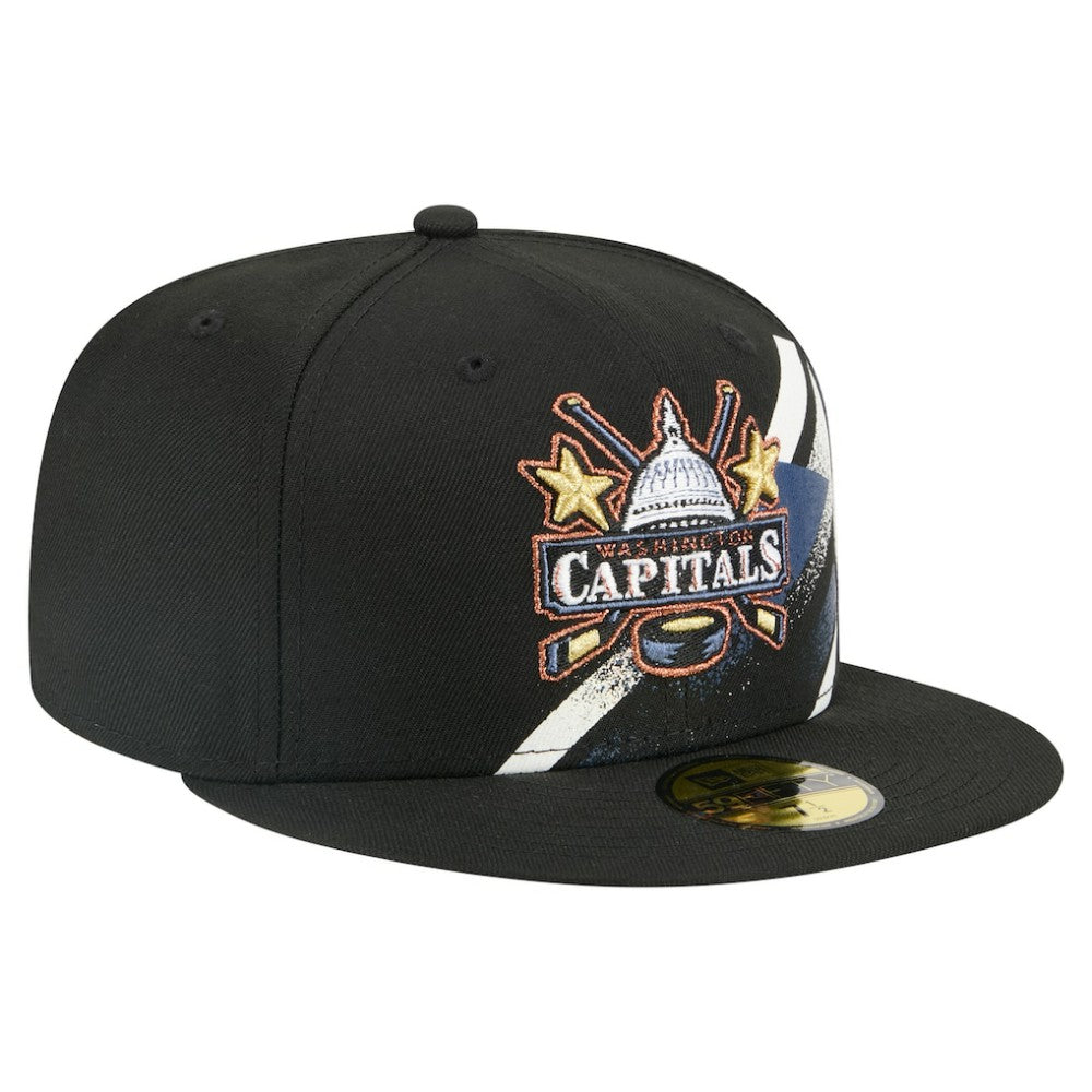 Washington Capitals New Era Faded Lines 59FIFTY Fitted Hat - Black | New Era online