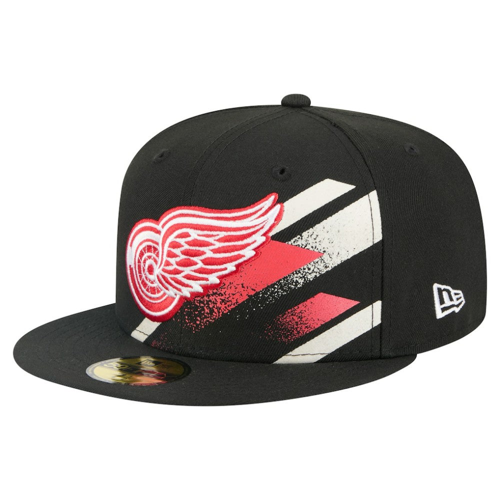 Detroit Red Wings New Era Faded Lines 59FIFTY Fitted Hat - Black | New Era online
