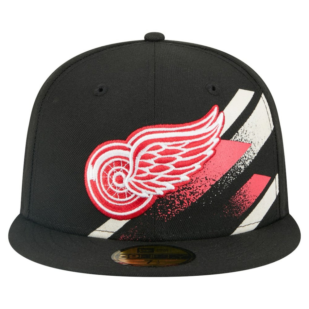 Detroit Red Wings New Era Faded Lines 59FIFTY Fitted Hat - Black | New Era online