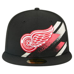 Detroit Red Wings New Era Faded Lines 59FIFTY Fitted Hat - Black | New Era online