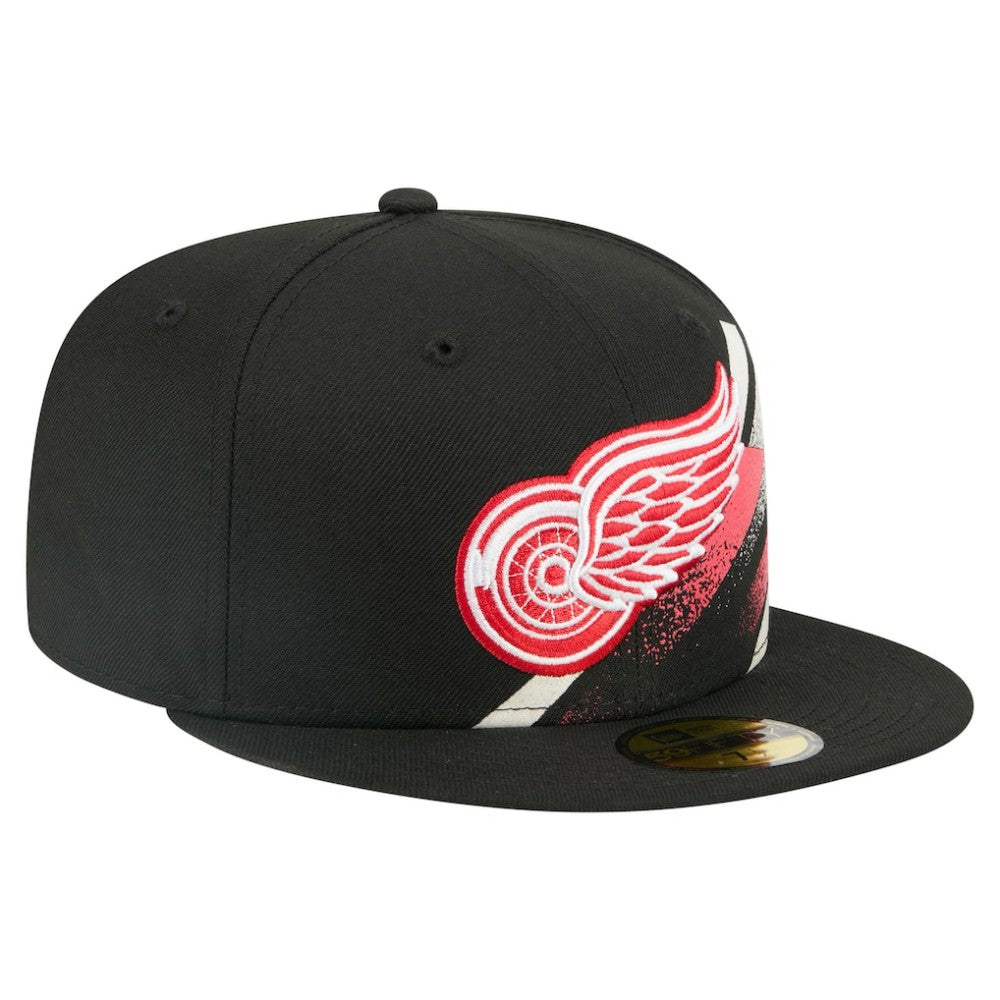 Detroit Red Wings New Era Faded Lines 59FIFTY Fitted Hat - Black | New Era online