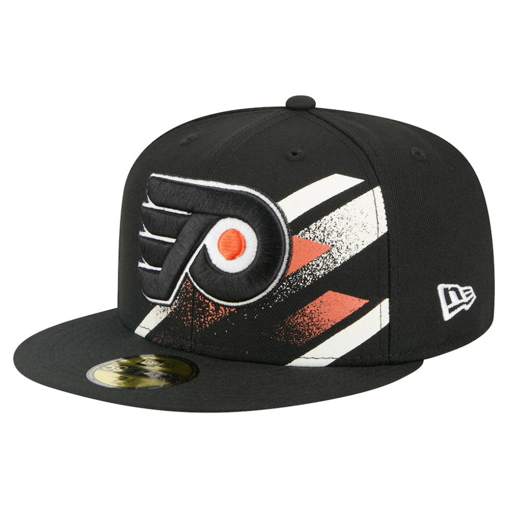 Philadelphia Flyers New Era Faded Lines 59FIFTY Fitted Hat - Black | New Era sale