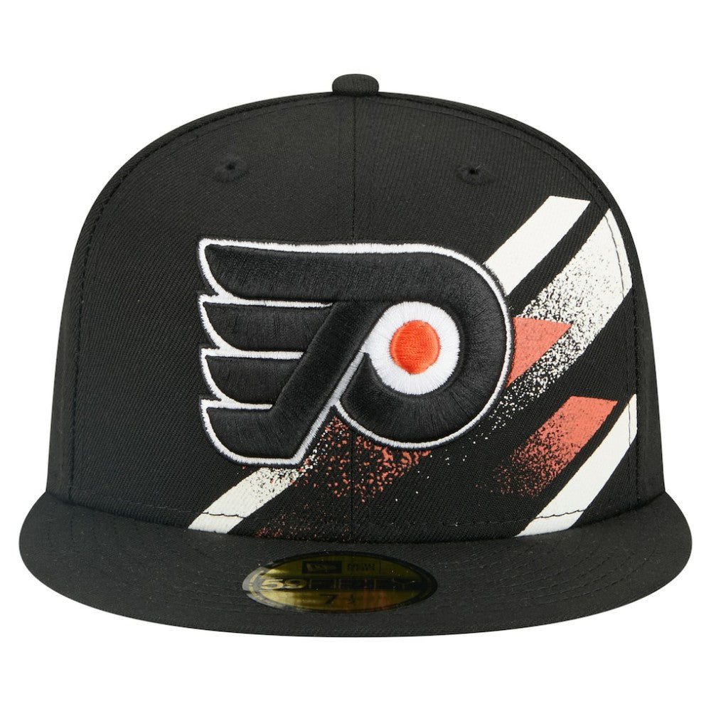 Philadelphia Flyers New Era Faded Lines 59FIFTY Fitted Hat - Black | New Era sale