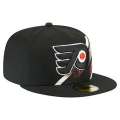 Philadelphia Flyers New Era Faded Lines 59FIFTY Fitted Hat - Black | New Era sale