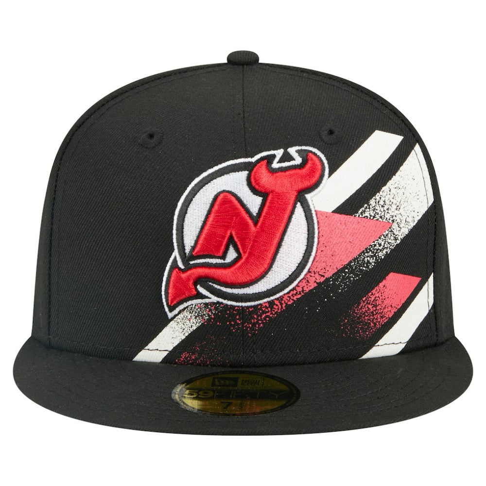 New Jersey Devils New Era Faded Lines 59FIFTY Fitted Hat - Black | New Era sale