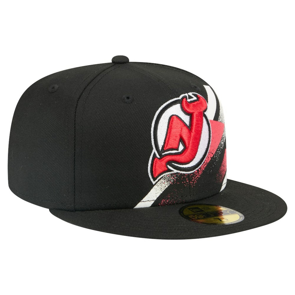 New Jersey Devils New Era Faded Lines 59FIFTY Fitted Hat - Black | New Era sale
