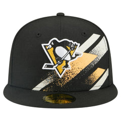 Pittsburgh Penguins New Era Faded Lines 59FIFTY Fitted Hat - Black | New Era on sale