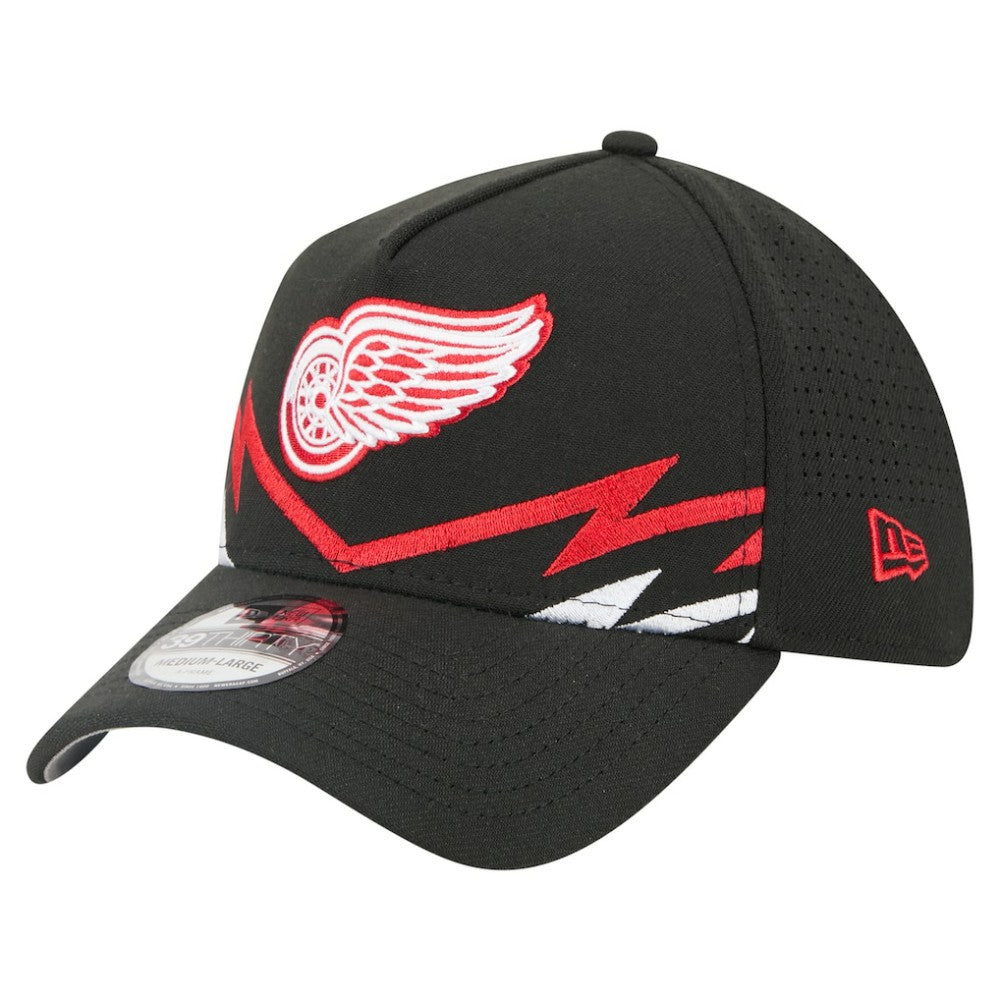 Detroit Red Wings New Era 39THIRTY A-Frame Perforated Flex Hat - Black | New Era sale