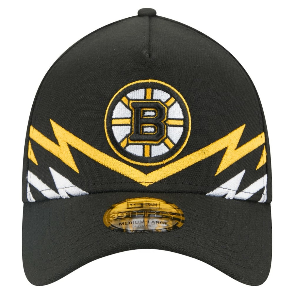 Boston Bruins New Era 39THIRTY A-Frame Perforated Flex Hat - Black | New Era sale