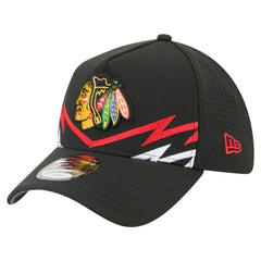 Chicago Blackhawks New Era 39THIRTY A-Frame Perforated Flex Hat - Black | New Era on sale
