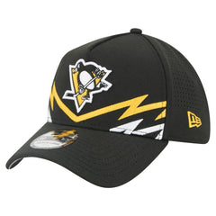 Pittsburgh Penguins New Era 39THIRTY A-Frame Perforated Flex Hat - Black | New Era Clearance