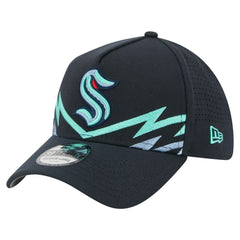 Seattle Kraken New Era Zig Zag 39THIRTY A-Frame Perforated Flex Hat - Deep Sea Blue | New Era sale