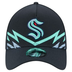 Seattle Kraken New Era Zig Zag 39THIRTY A-Frame Perforated Flex Hat - Deep Sea Blue | New Era sale