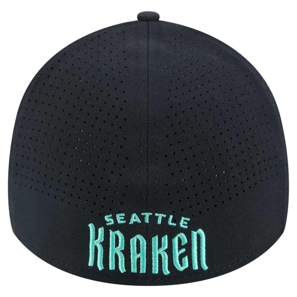 Seattle Kraken New Era Zig Zag 39THIRTY A-Frame Perforated Flex Hat - Deep Sea Blue | New Era sale