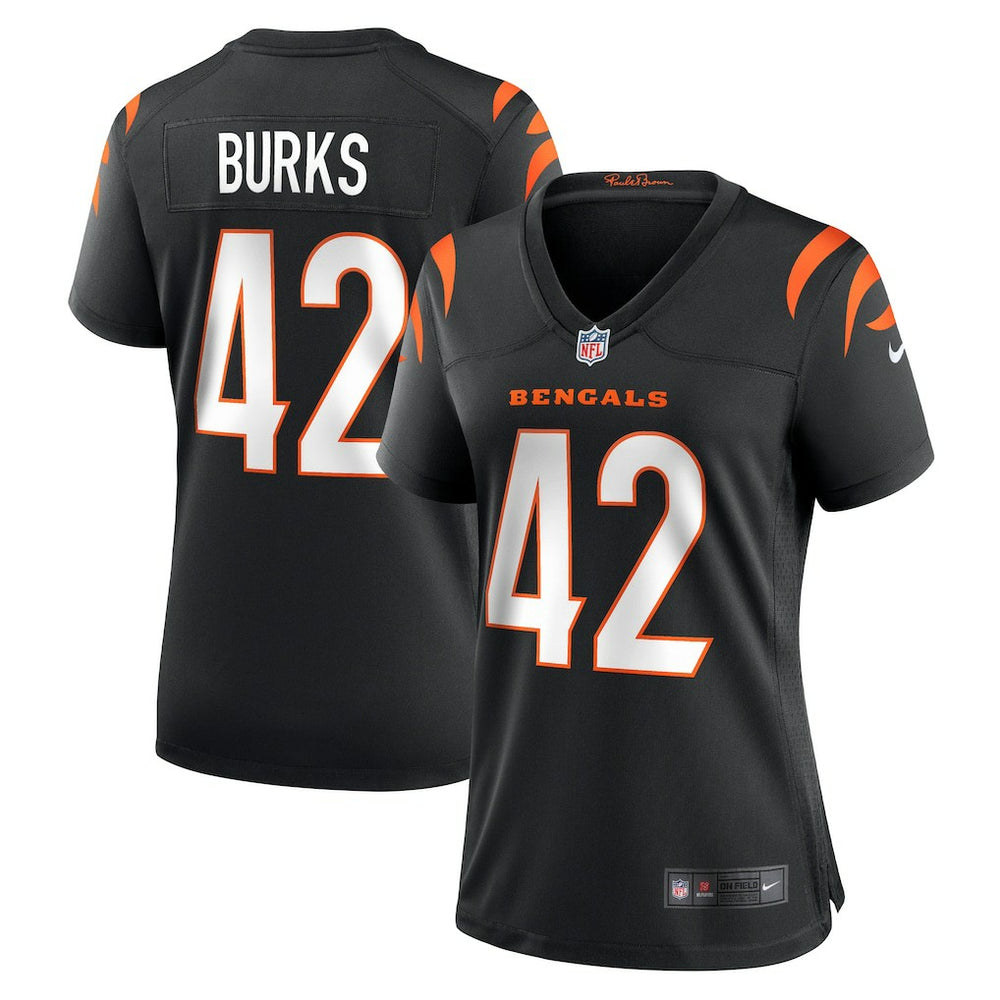 Oren Burks Cincinnati Bengals Women's Team Game Jersey - Black - Nike