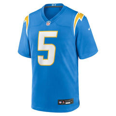 Trey Lance Los Angeles Chargers Team Game Jersey - Powder Blue - Nike