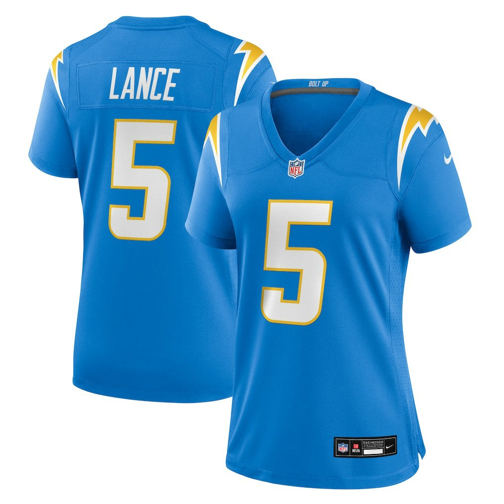 Trey Lance Los Angeles Chargers Women's Team Game Jersey - Powder Blue - Nike