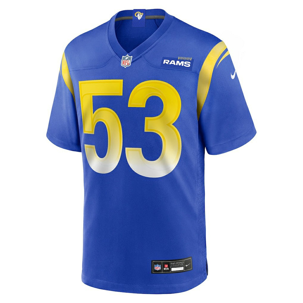 Nate Landman Los Angeles Rams Team Game Jersey - Royal - Nike