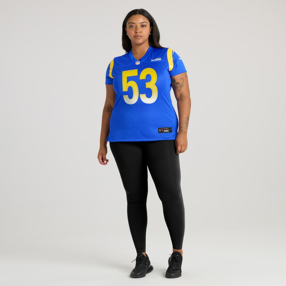 Nate Landman Los Angeles Rams Women's Team Game Jersey - Royal - Nike
