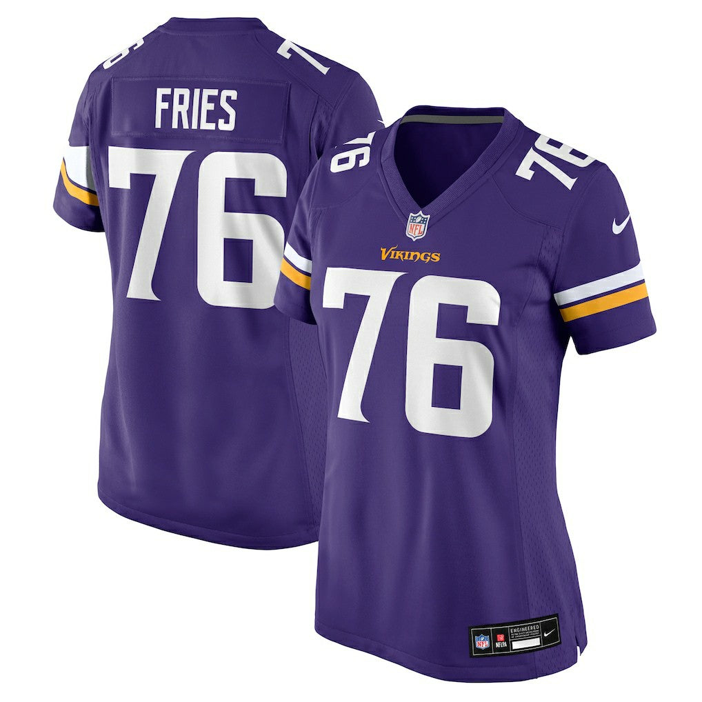Will Fries Minnesota Vikings Women's Team Game Jersey - Purple - Nike