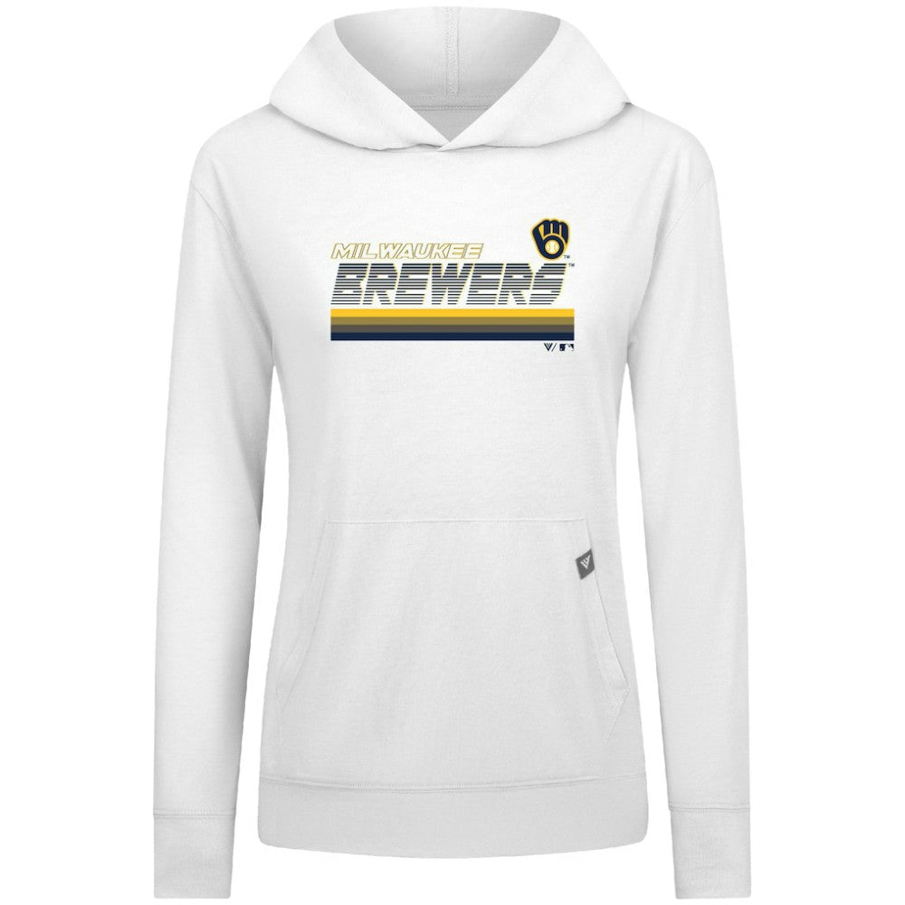 Milwaukee Brewers Levelwear Women's Relay Breaker Pullover Hoodie Outlet