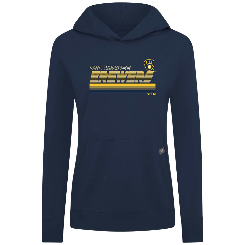 Milwaukee Brewers Levelwear Women's Relay Breaker Pullover Hoodie Discount