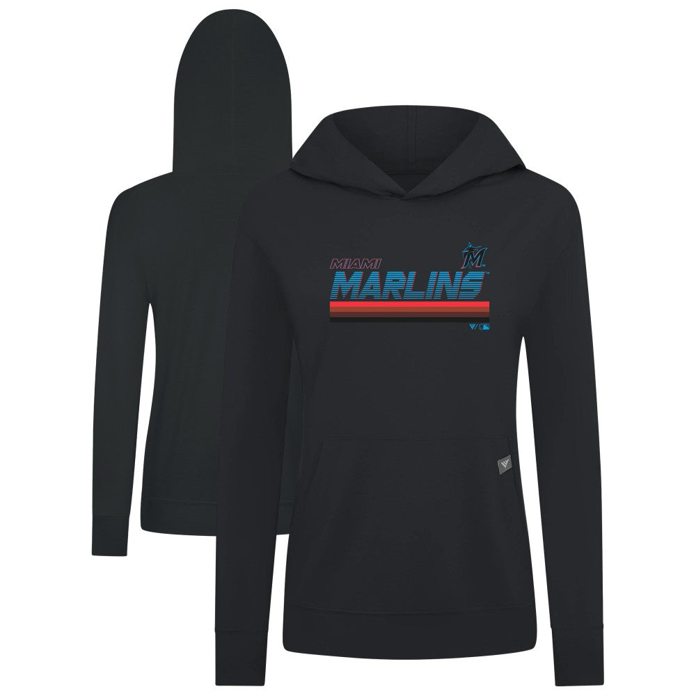 Miami Marlins Levelwear Women's Relay Breaker Pullover Hoodie Outlet