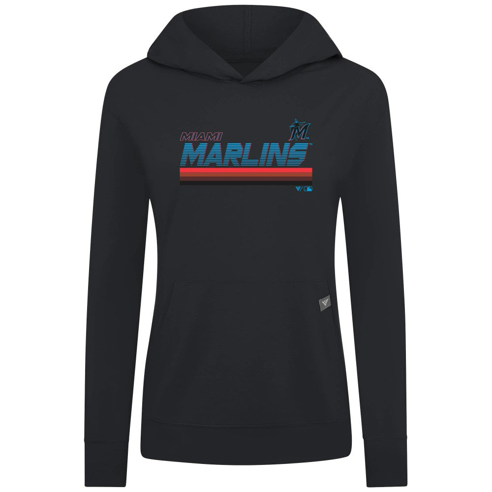 Miami Marlins Levelwear Women's Relay Breaker Pullover Hoodie Outlet
