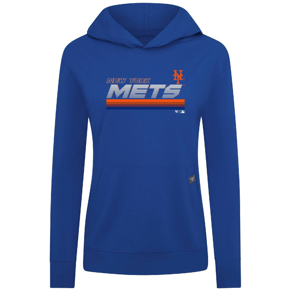 New York Mets Levelwear Women's Relay Breaker Pullover Hoodie Sale