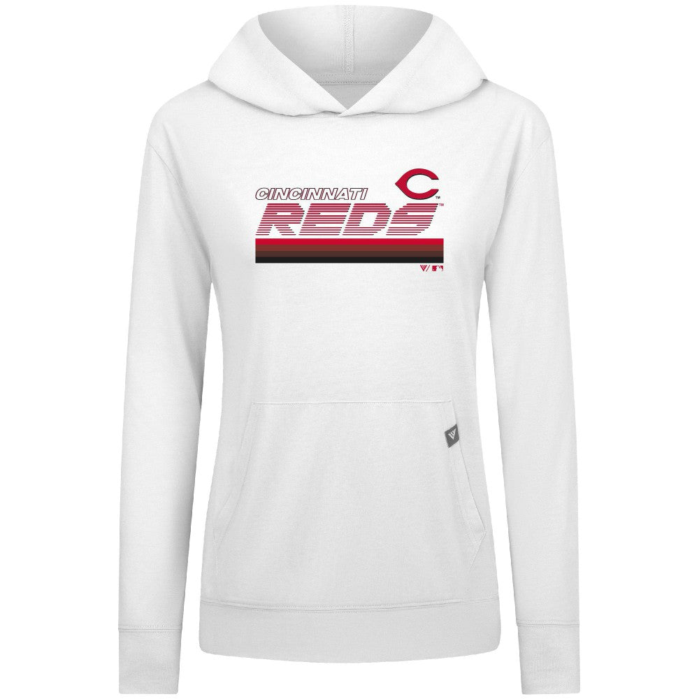 Cincinnati Reds Levelwear Women's Relay Breaker Pullover Hoodie Outlet
