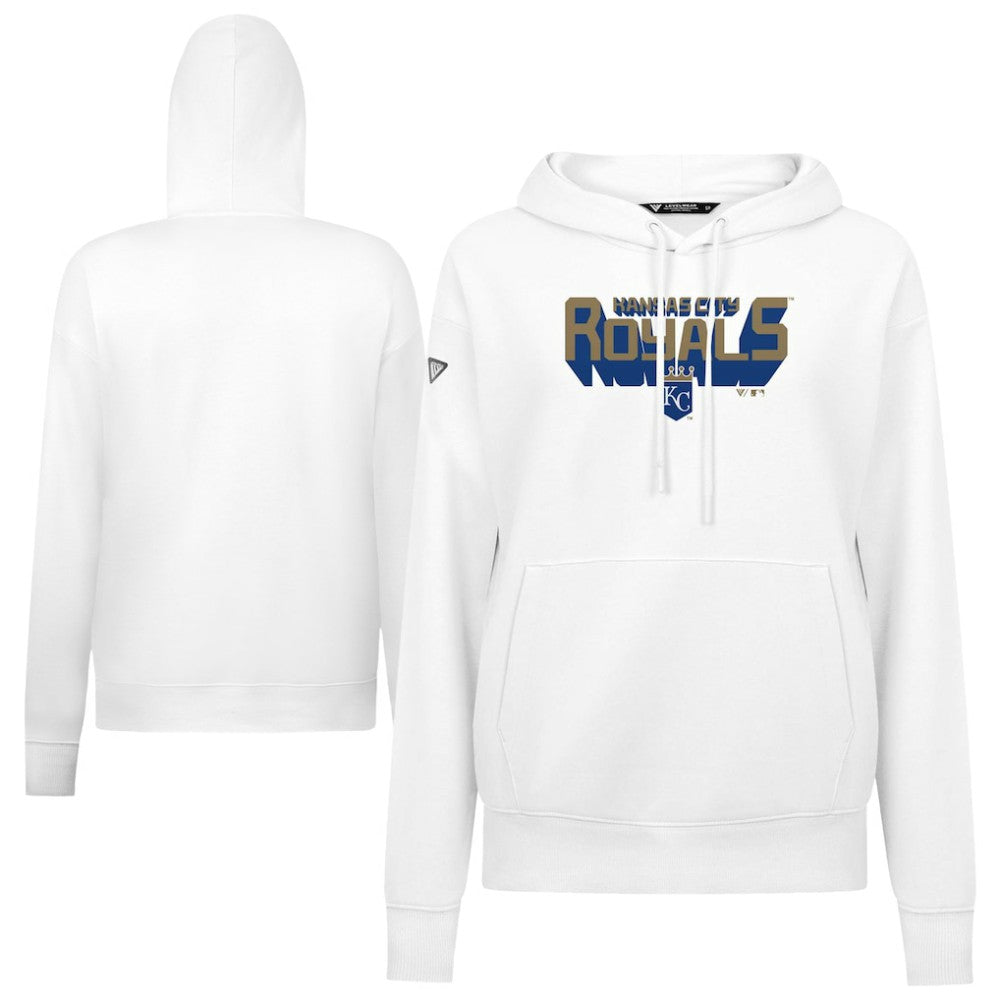Kansas City Royals Levelwear Women's Adorn Retro 3D Pullover Hoodie Near Me