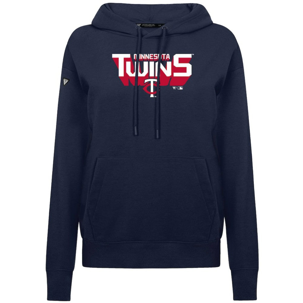 Minnesota Twins Levelwear Women's Adorn Retro 3D Pullover Hoodie Outlet