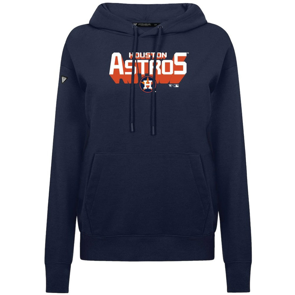 Houston Astros Levelwear Women's Adorn Retro 3D Pullover Hoodie Outlet