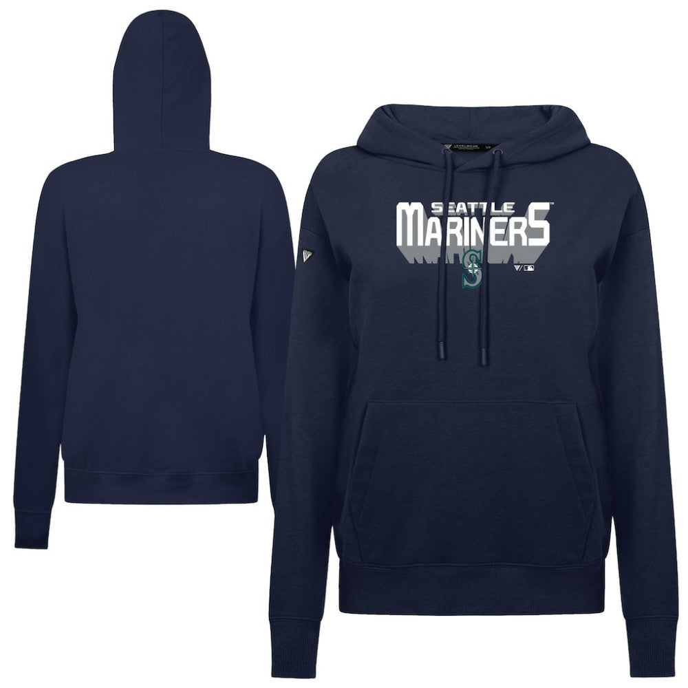 Seattle Mariners Levelwear Women's Adorn Retro 3D Pullover Hoodie Discount