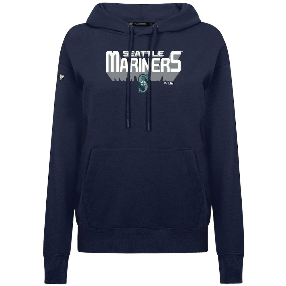 Seattle Mariners Levelwear Women's Adorn Retro 3D Pullover Hoodie Discount
